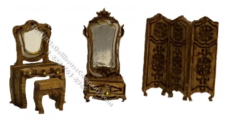 1:144 Scale 4pc Victorian Ladies' Dressing Room Kit
