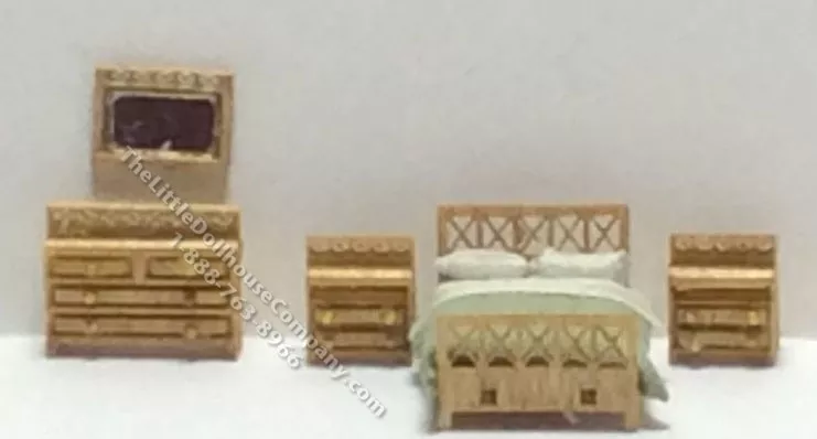 1:144 Scale 5pc Modern Bedroom Kit