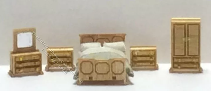 1:144 Scale 5pc Traditional Bedroom Kit