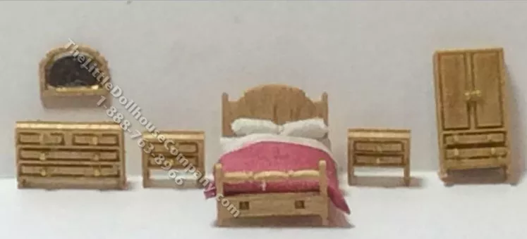 1:144 Scale 6pc Country Bedroom Kit