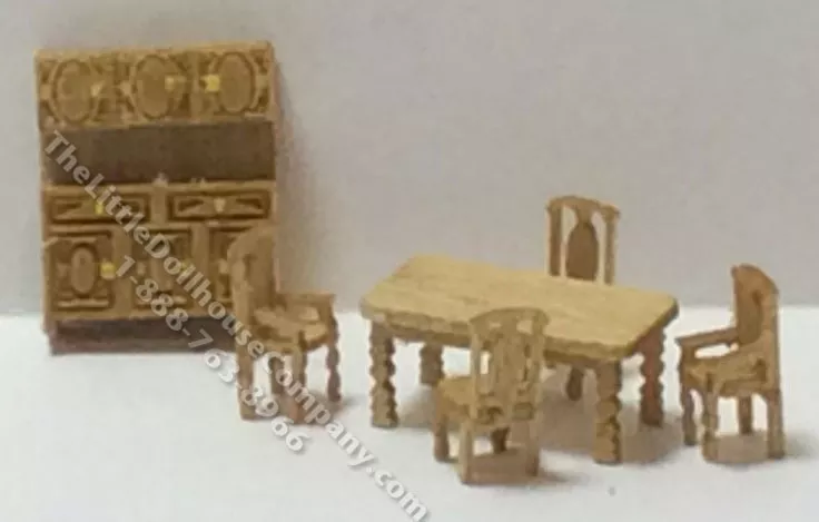1:144 Scale 6pc Country Dining Room Kit