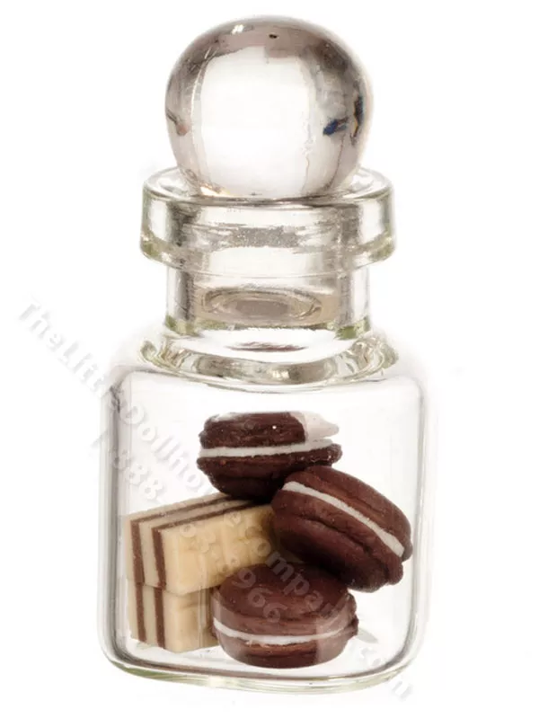 Miniature Cookies in a Jar for Dollhouses