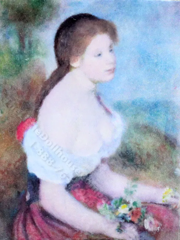 "Young Girl with Daisies" Replica Painting by Larry Morganti